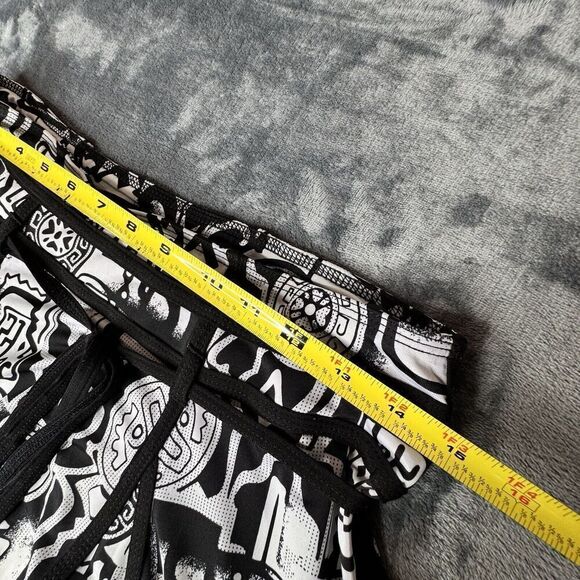 Lapis Skirt Sz M Women's White Black Print A-Line Full Pull On  Stretch Comfort - Picture 11 of 12